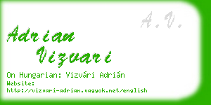 adrian vizvari business card